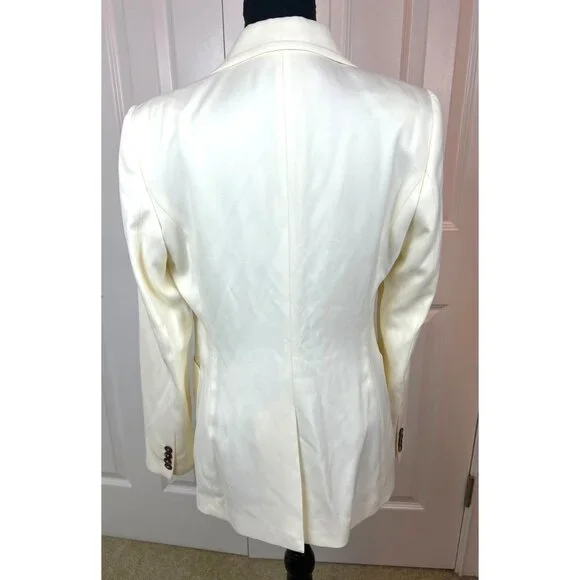 Reiss Women's Ember Cream Off White Tailored Single Breasted One Button Blazer 6 - Picture 13 of 16